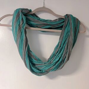 Simply Vera Teal and Gray Wrap Scarf